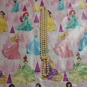 Classic Faux Pearl Multi-Strand Necklace - Cream Pearls .22 Inches To Play With